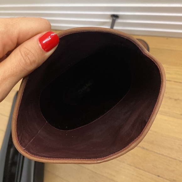 CHANEL Interlocking CC Logo Riding Boots BROWN LAMBSKIN Eu 39.5 - Picture 11 of 11